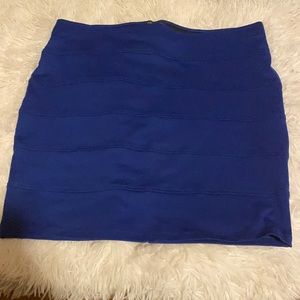 Royal blue fitted skirt